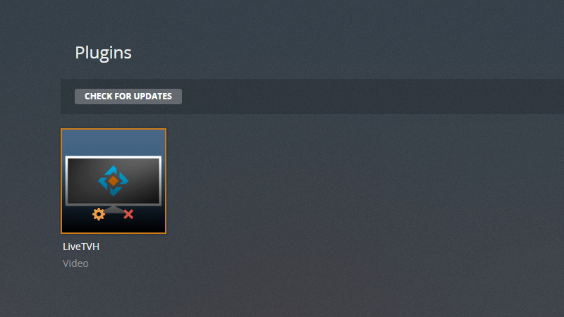 Équipement de configuration du plugin Plex-LiveTVH
