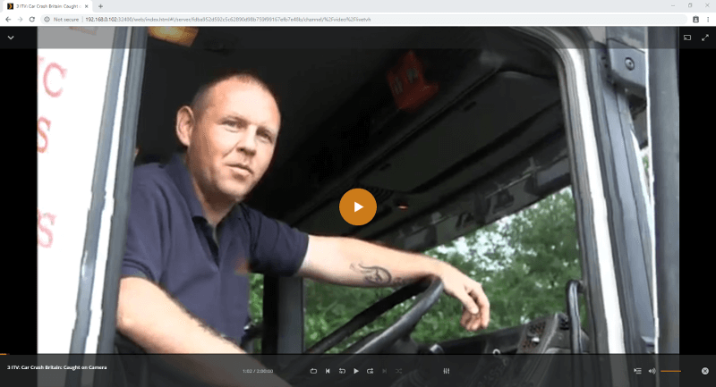 Vue du flux Plex LiveTVH 3