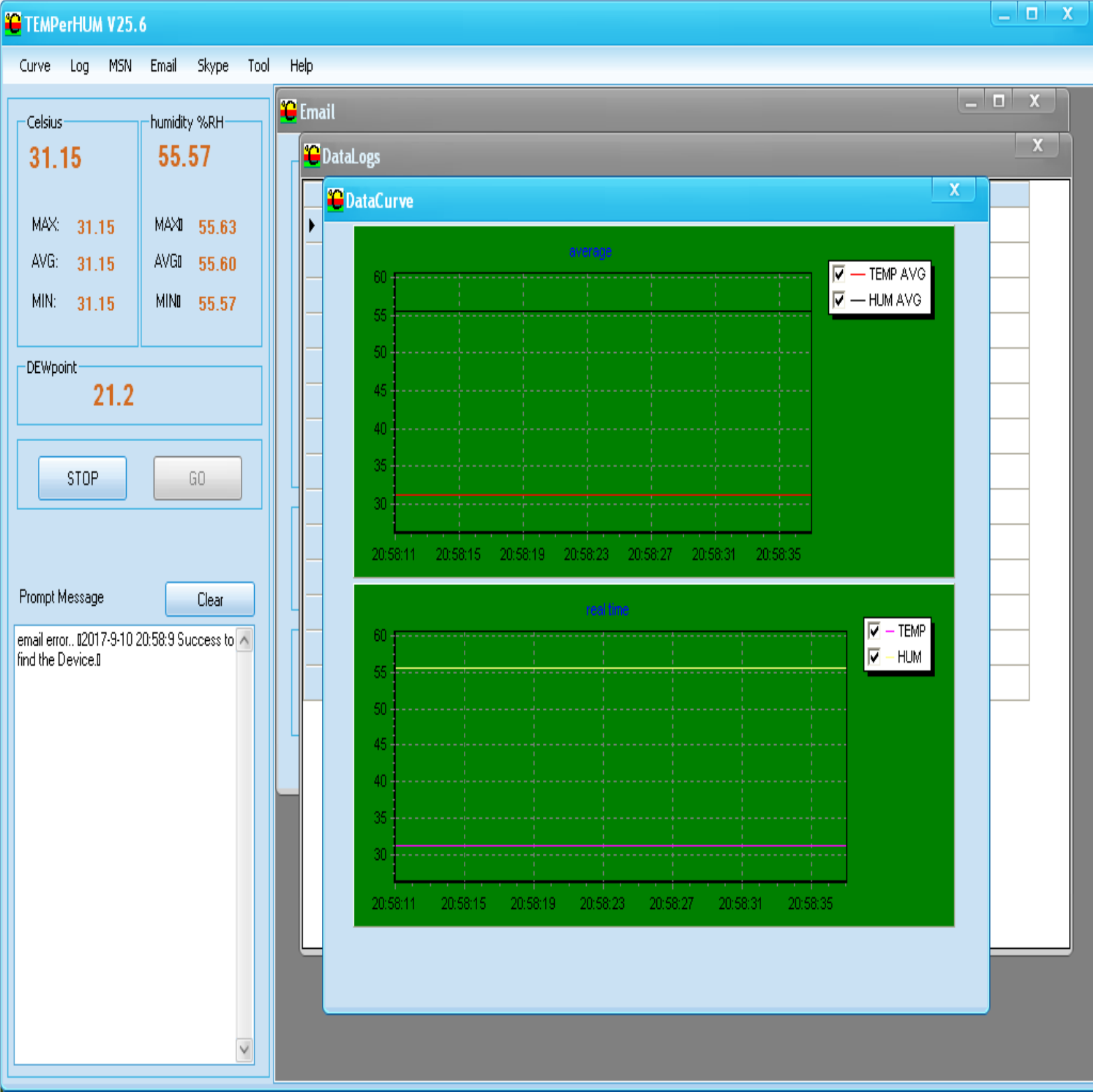 1592024410 51 Test TEMPerHUM de PCsensor partie 1 Windows XP journalisation