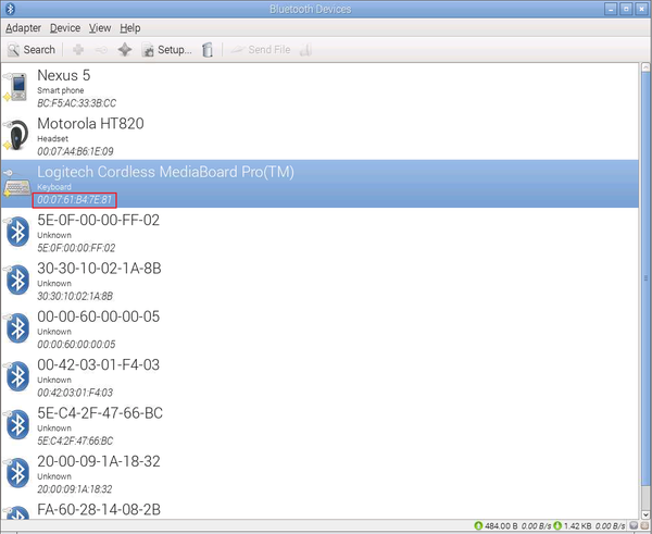 Bluetooth - Installation et utilisation de Bluetooth sur le Raspberry Pi 8 Adresse MAC Bluetooth
