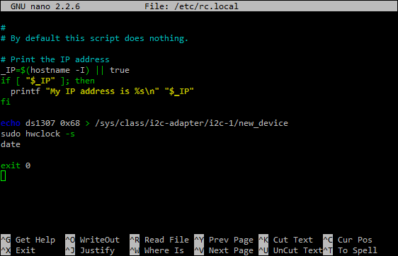Définition du RTC au démarrage