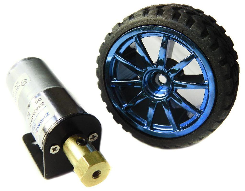 Guide d'assemblage du moteur, de la roue, du coupleur et du support 6 V 60 tr / min