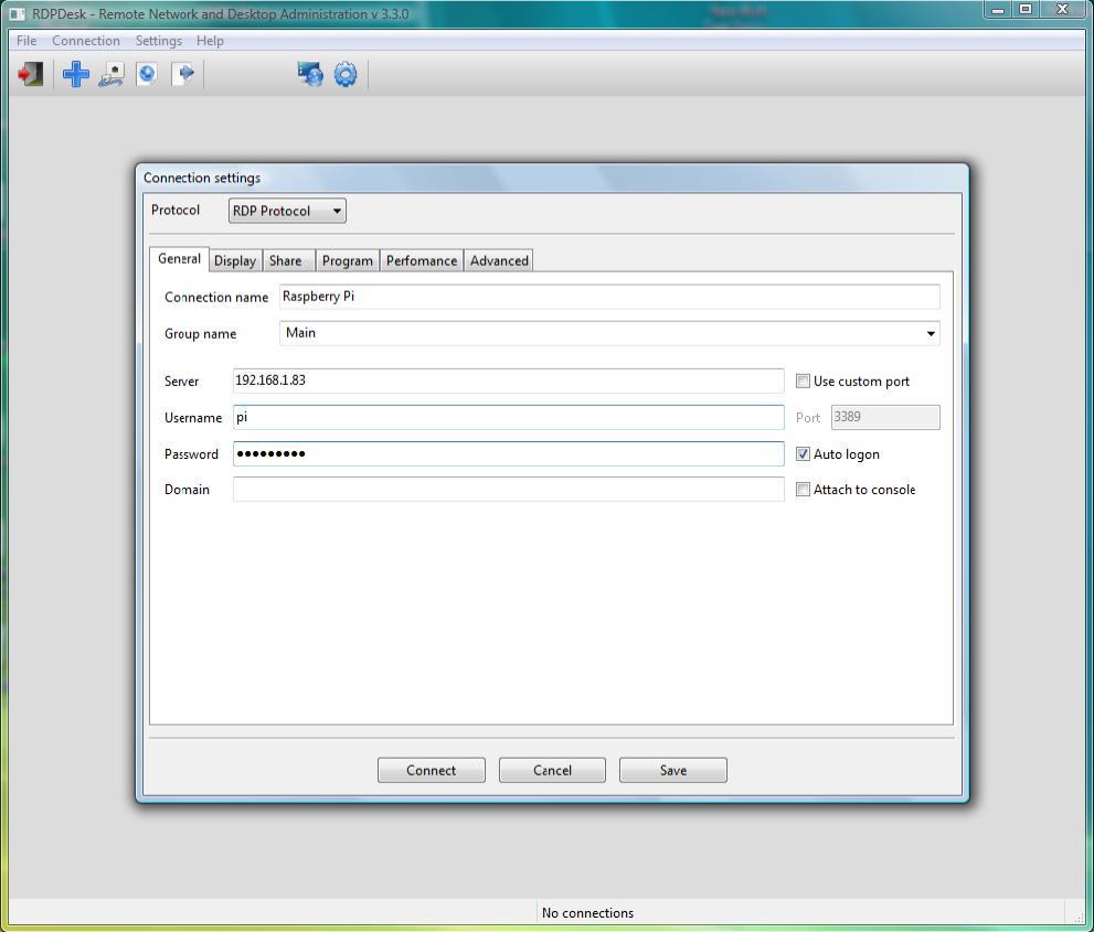 Acces a distance au Raspberry Pi via RDP Mode