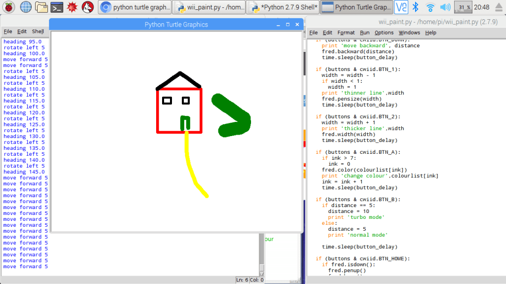 Contrôlez un programme de peinture avec une Wiimote sur le Raspberry Pi