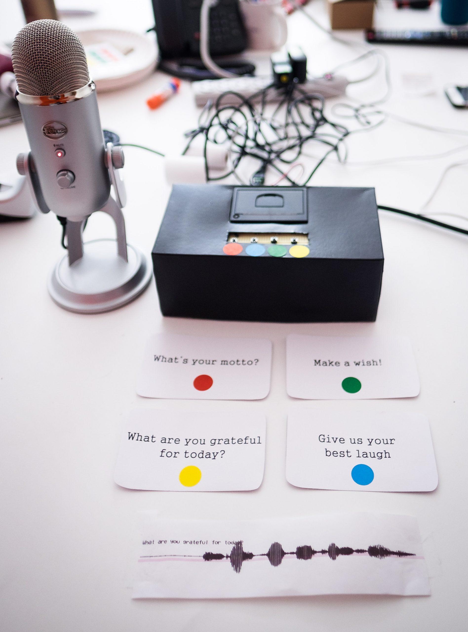 Répondez aux questions, enregistrez le son et imprimez la vague avec un Raspberry Pi