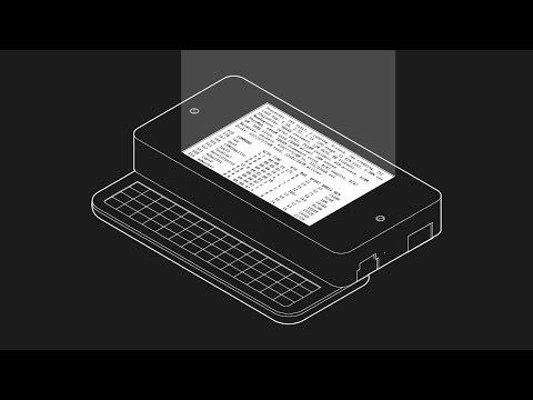 Petit terminal portable fabriqué à partir d'un Raspberry Pi Zero W et d'un étui pour clavier iPhone 5