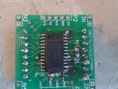 résistances soudées