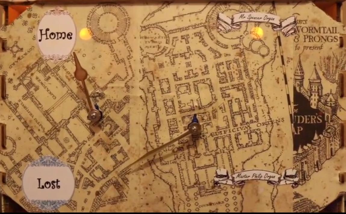 Carte-horloge inspirée de Harry Potter utilisant un Raspberry Pi et Arduino