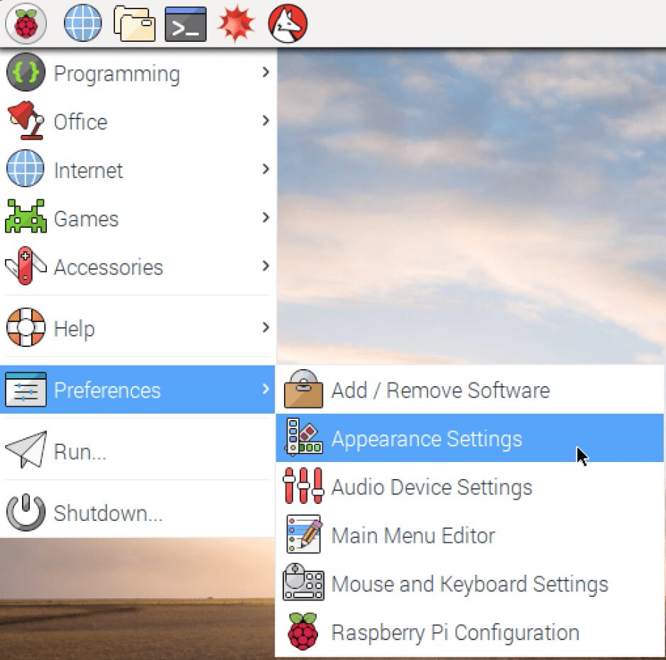 Modification de l'environnement PIXEL de bureau Raspberry Pi