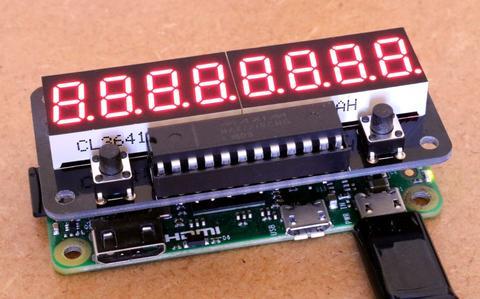 Nouveau produit 7 segments pour le Raspberry Pi de Average Man et Raspberryme.com