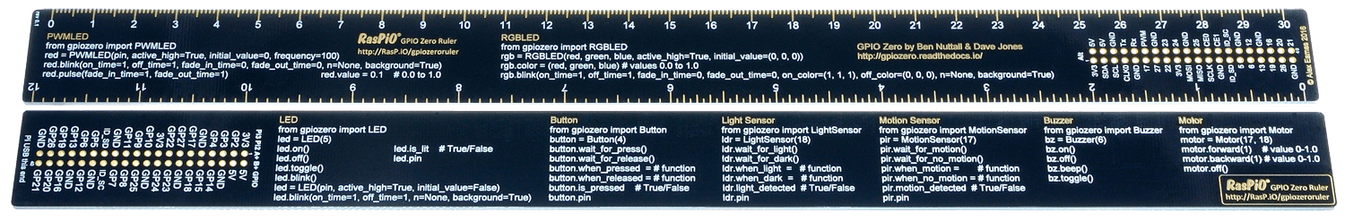 RasPiO GPIO Zero ruler