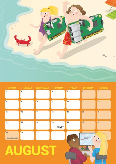 Nouveau calendrier Raspberry Pi maintenant disponible dans la boutique Swag