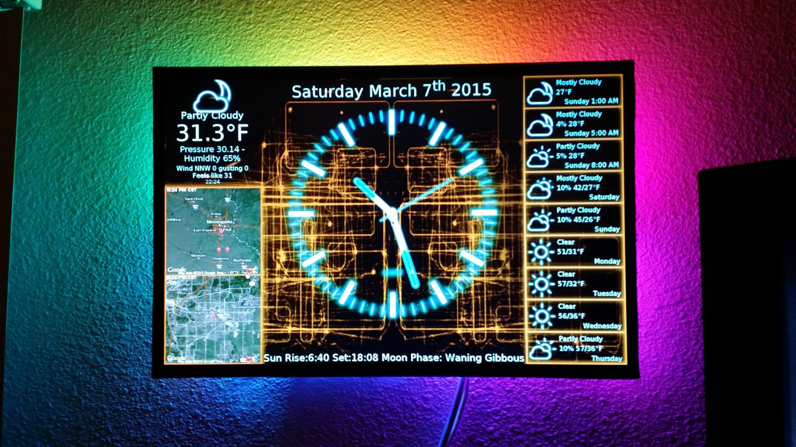 Horloge et affichage de la météo Raspberry Pi