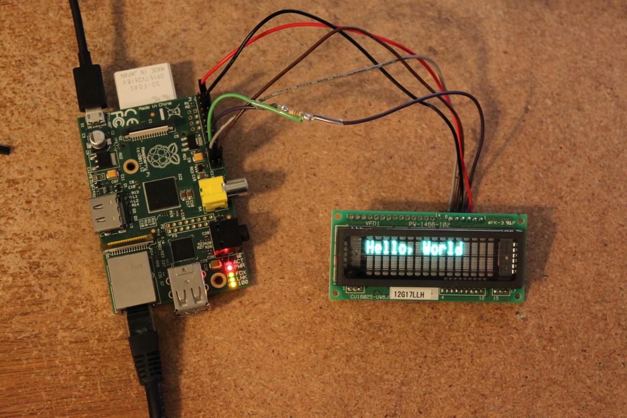 Interfaçage d'un écran VFD avec le Raspberry Pi