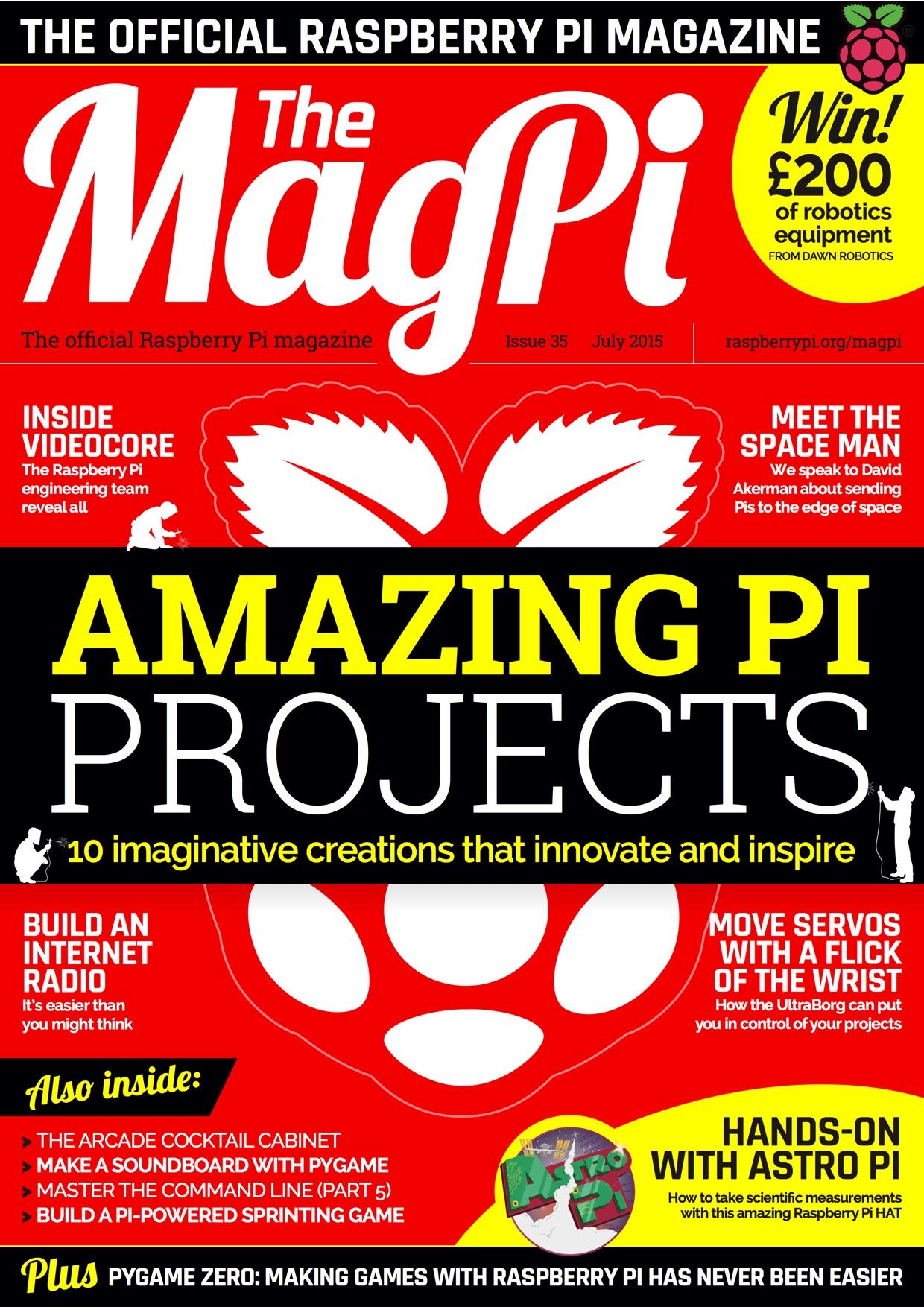 Numéro de juillet 2015 du magazine Raspberry Pi Le MagPi est maintenant disponible