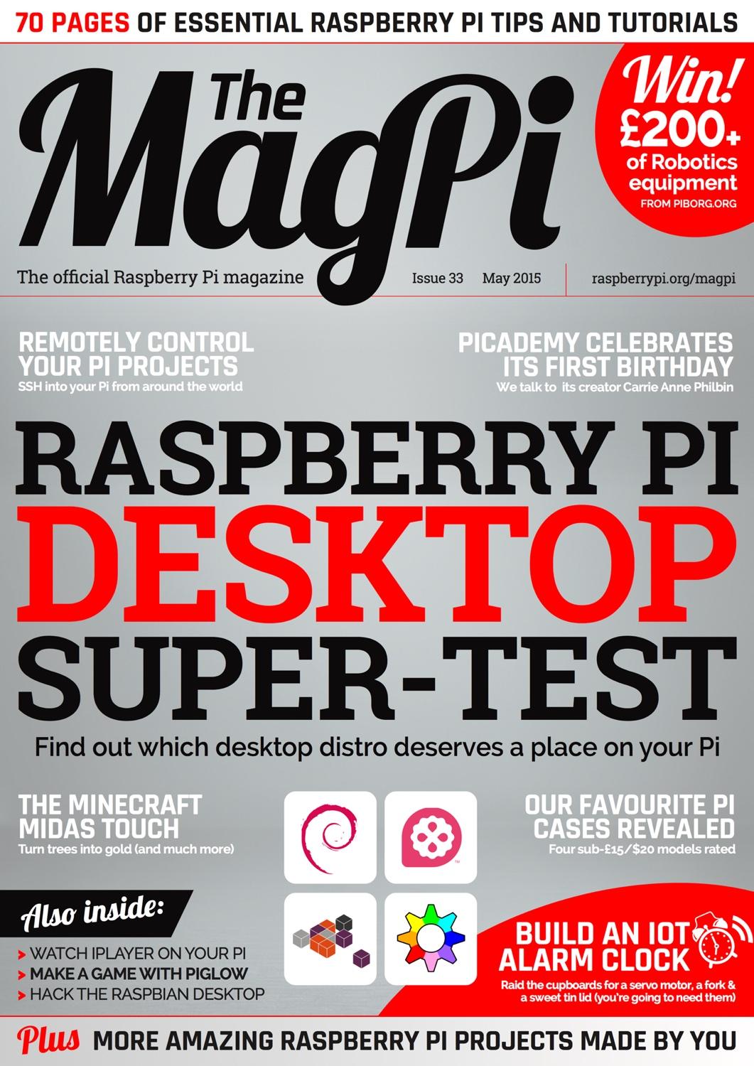 Numéro de mai 2015 du magazine Raspberry Pi Le MagPi débarque dans les kiosques virtuels
