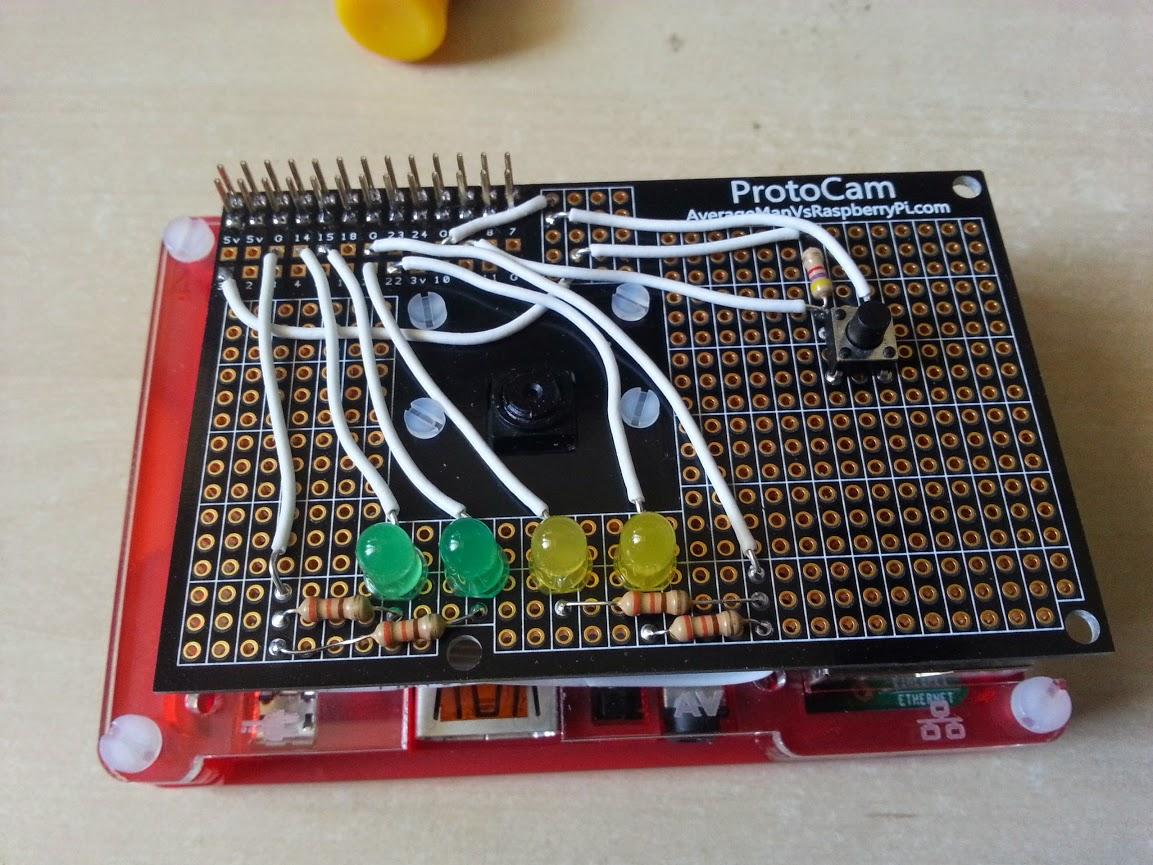 ProtoCam - pratique avec une carte de prototypage pour la caméra Raspberry Pi