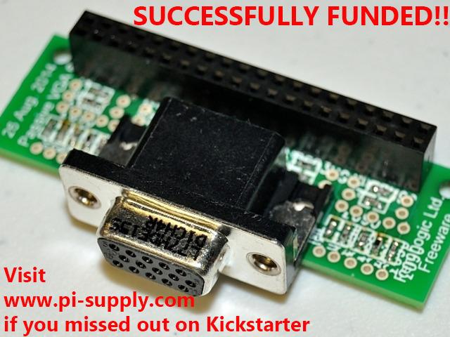 L'adaptateur VGA GPIO de Gert pour le Raspberry Pi maintenant sur Kickstarter