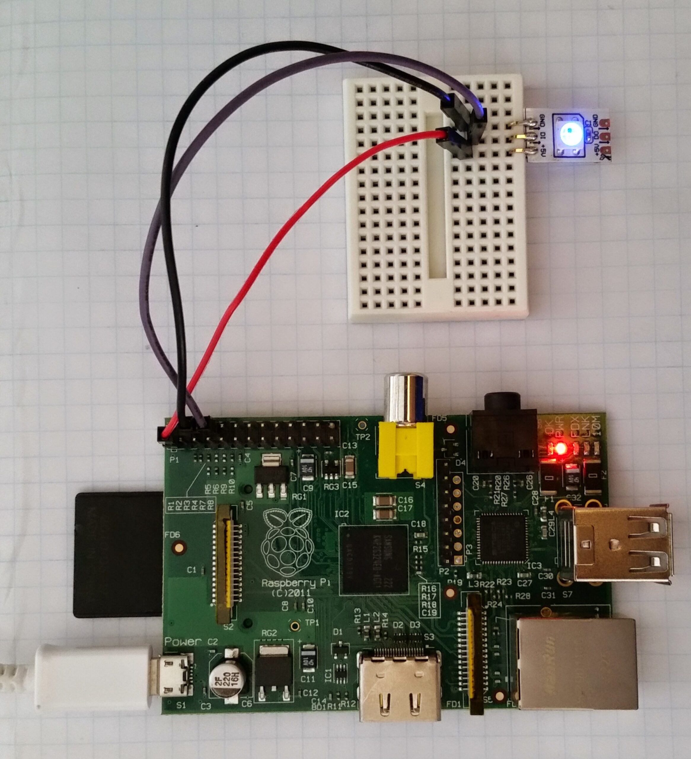 Allumez un seul Neopixel à partir de la broche UART du Raspberry Pi