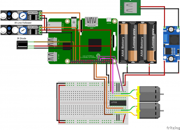 Raspberry Pi Roboter Infrarot IR Steuerung