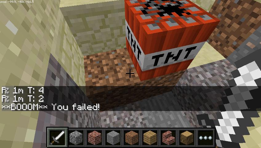 Nouveau jeu Minecraft pour le #RaspberryPi - chassez le TNT!