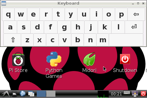 Clavier virtuel pour le #RaspberryPi