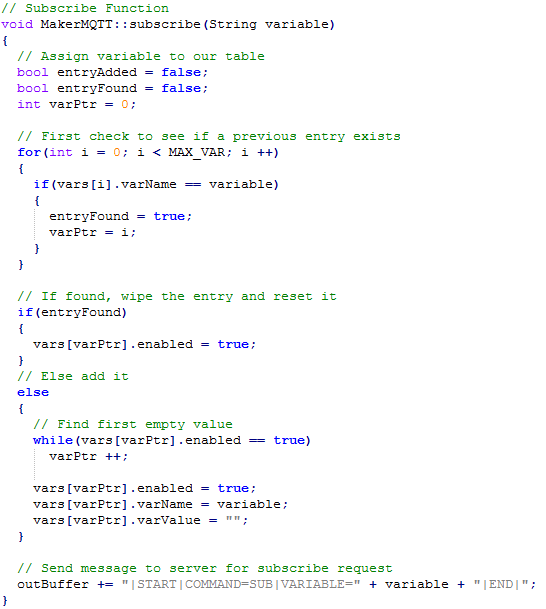 mqtt pub and sub - abonnement client