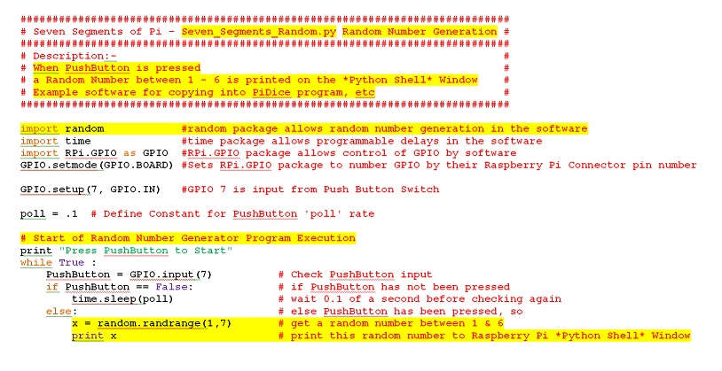 Sept segmentsAu hasard