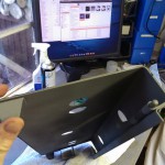 Être sûr d'obtenir le bord gauche sans mettre de peinture sur le vinyle