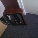 Une vue des trous dans la base qui permettra de voir comment ça fonctionne