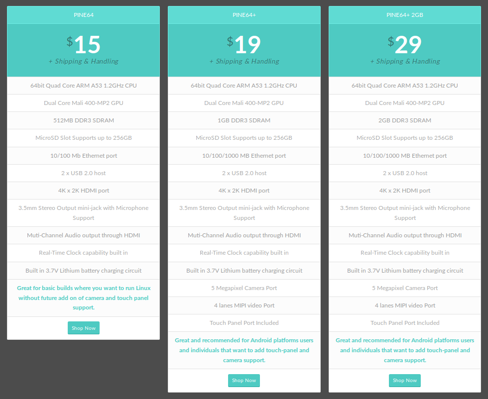 1608606731 50 Pine 64 Examen et comparaison avec Odroid C2 et