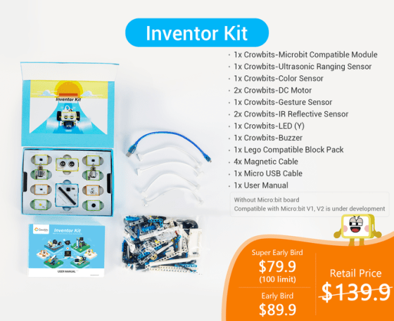 1614172328 336 Crowbits dElecrow Kit de construction STEM base sur des