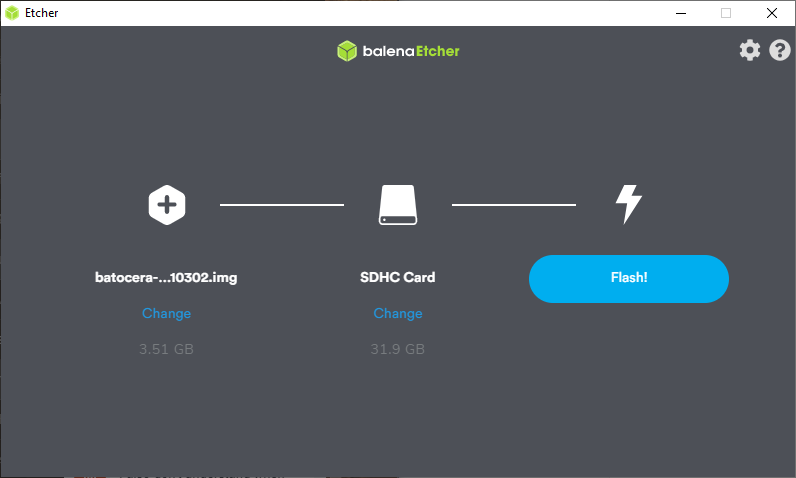 Comment installer Batocera sur Odroid Go Advance - Etcher