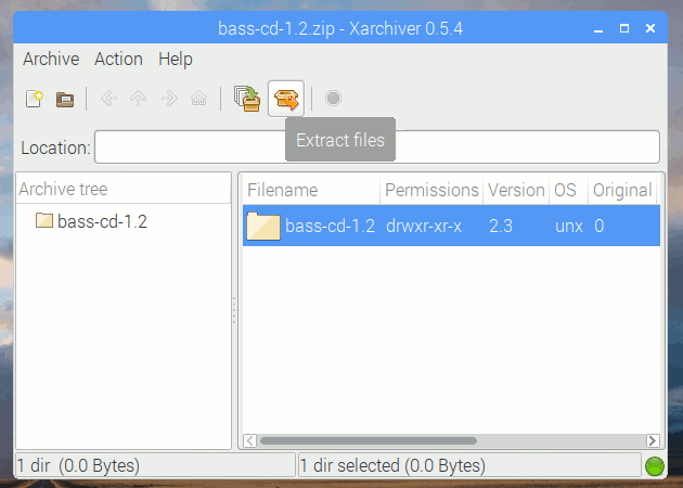 Extraction de fichiers de l'archive de jeux ScummVM