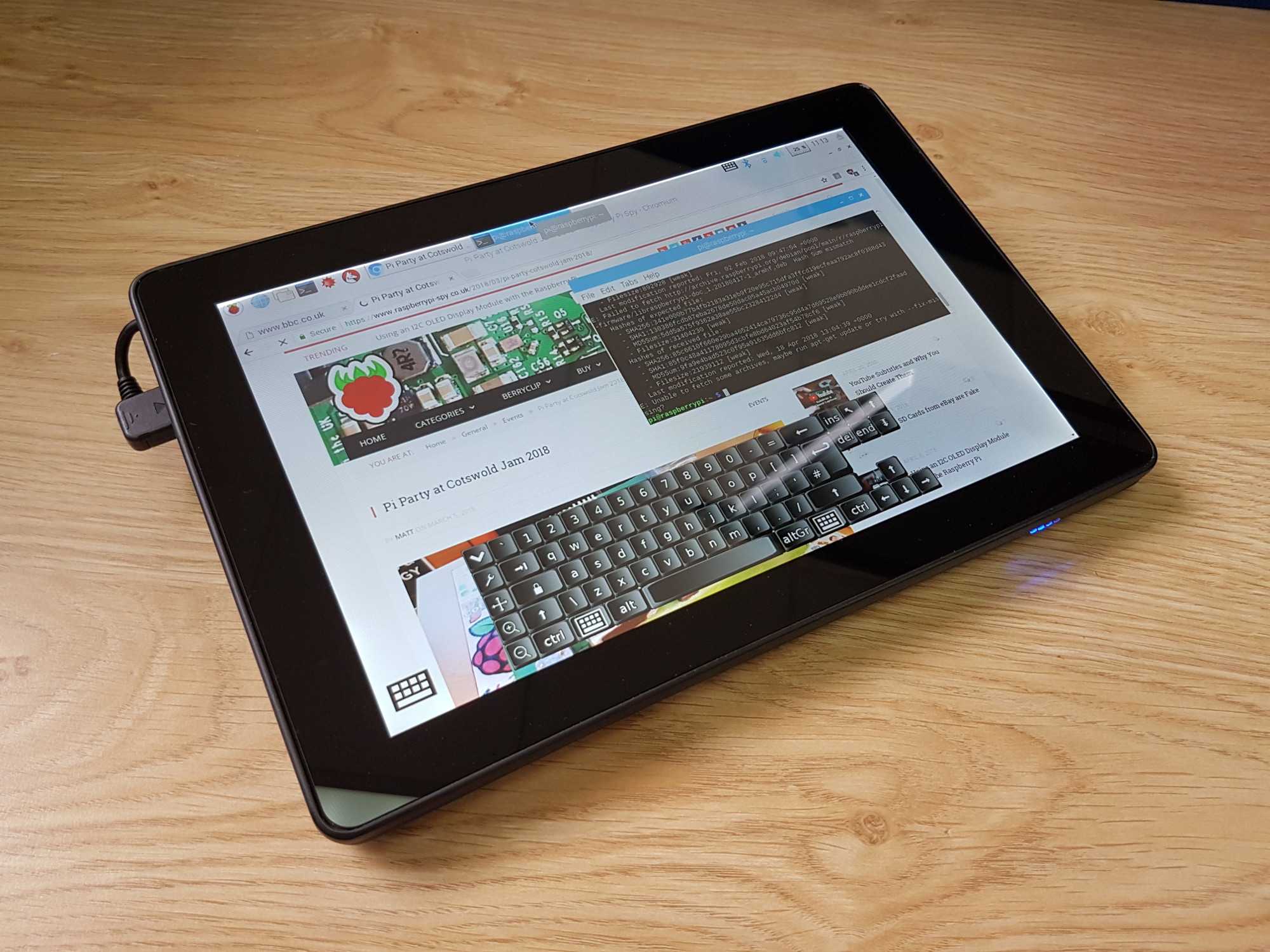 Un regard sur la tablette RasPad Raspberry Pi