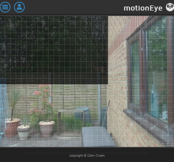 Configuration du masquage de détection motionEyeOS