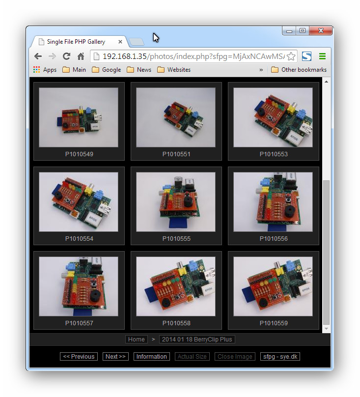 Script de galerie de fichiers unique