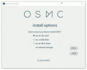 Assistant d'installation OSMC