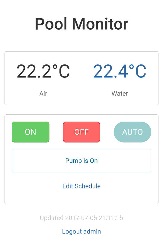 Système de surveillance de piscine Pi Zero W
