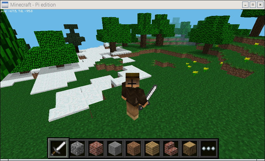 Changer de skin dans Minecraft Pi Edition