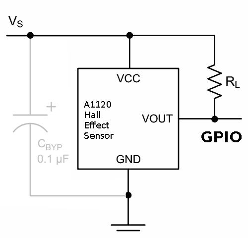 Circuit du capteur à effet Hall