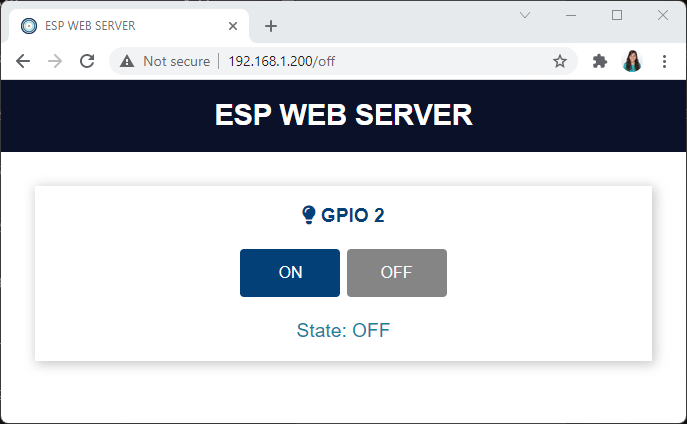 Serveur Web de sorties de contrôle ESP32 ESP8266