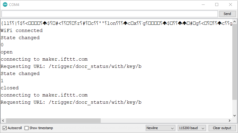 Test d'ifttt avec ESP8266 NodeMCU