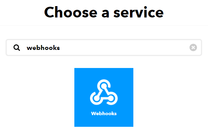 IFTTT Créez votre applet choisissez un service