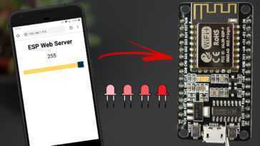 Serveur Web ESP8266 NodeMCU avec curseur : contrôle de la luminosité de la LED (PWM)