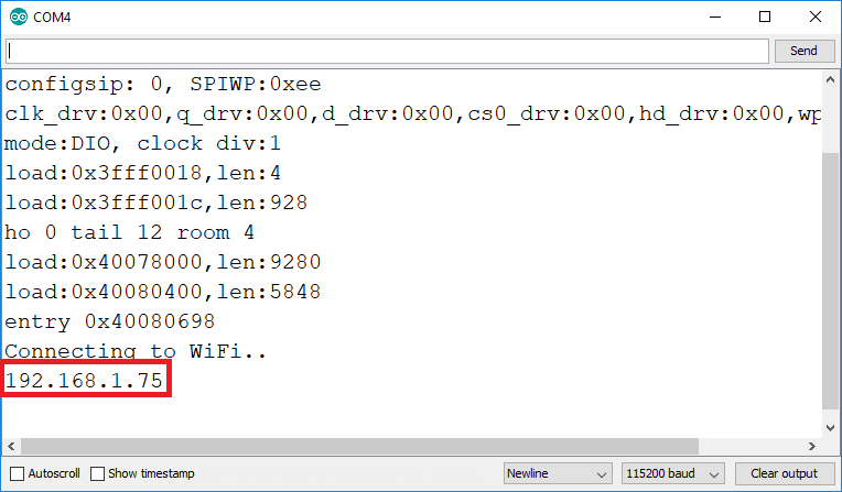 Serveur Web ESP8266 NodeMCU avec BME680 - Station météo 11 Moniteur série d'adresse IP ESP32 Arduino IDE