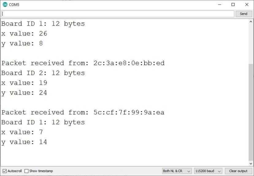 ESP-NOW reçoit des données de plusieurs cartes ESP8266 NodeMCU Arduino IDE Serial Monitor