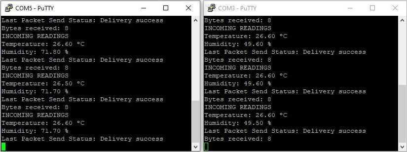 Carte ESP8266 NodeMCU ESP-NOW Communication bidirectionnelle échange de lectures du capteur d'humidité de la température