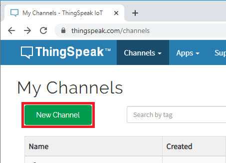 ESP8266 NodeMCU HTTP GET avec Arduino IDE (OpenWeatherMap.org et ThingSpeak) 9 ESP32 ESP8266 NodeMCU ThingSpeak Créer un nouveau canal