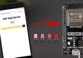 Serveur Web ESP32 avec curseur : contrôle de la luminosité des LED (PWM)